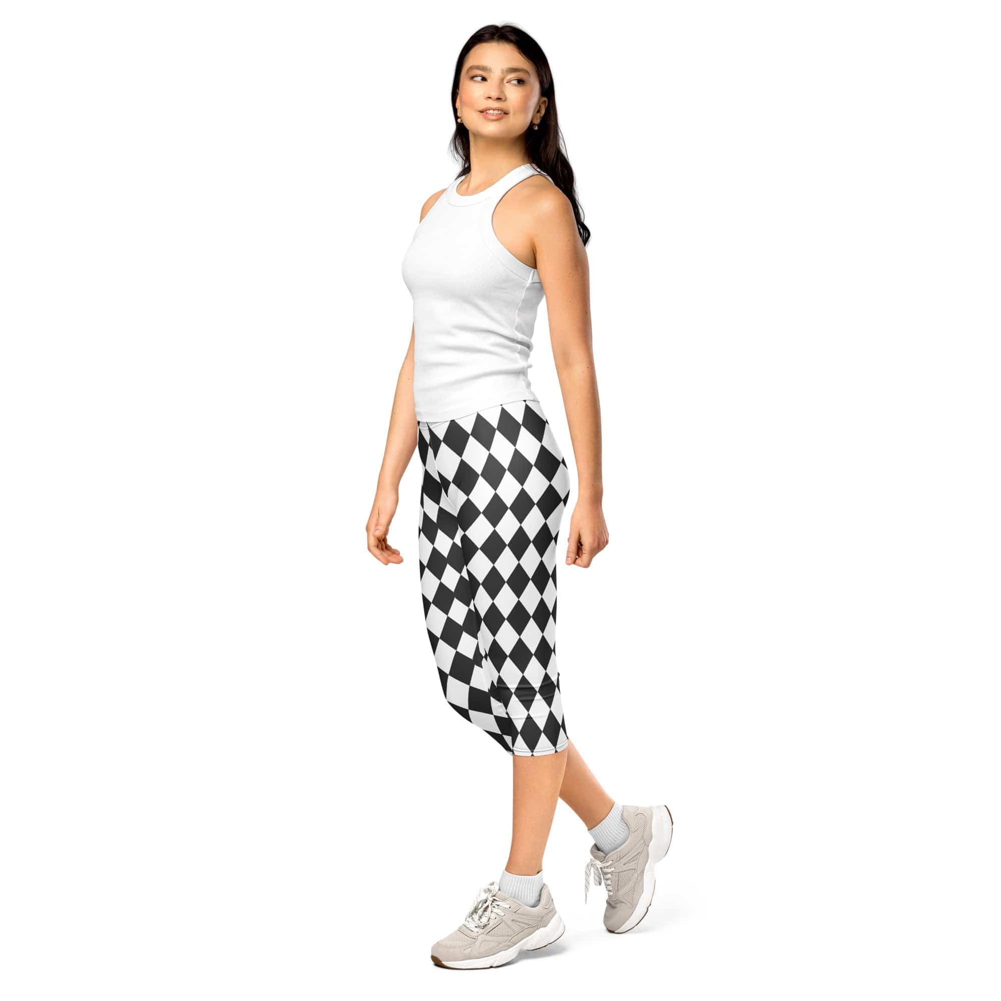 Black & White Harlequin Capris