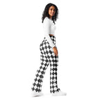 Black & White Harlequin Flare Leggings