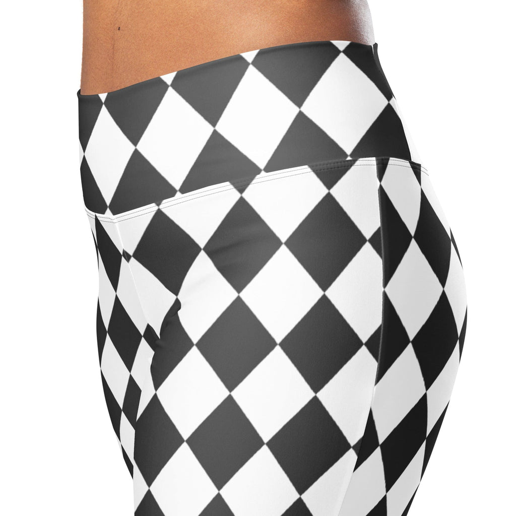 Black & White Harlequin Flare Leggings