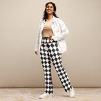 Black & White Harlequin Flare Leggings