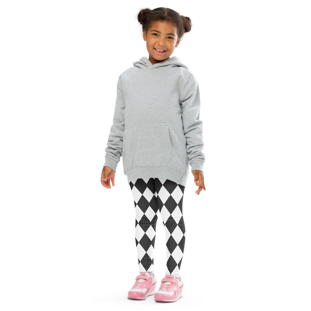 Black & White Harlequin Kid's Leggings