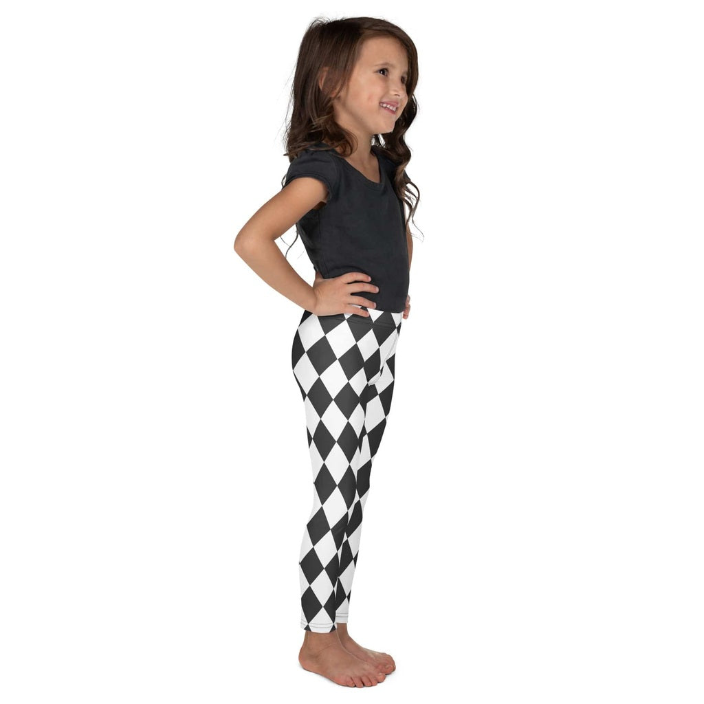 Black & White Harlequin Kid's Leggings