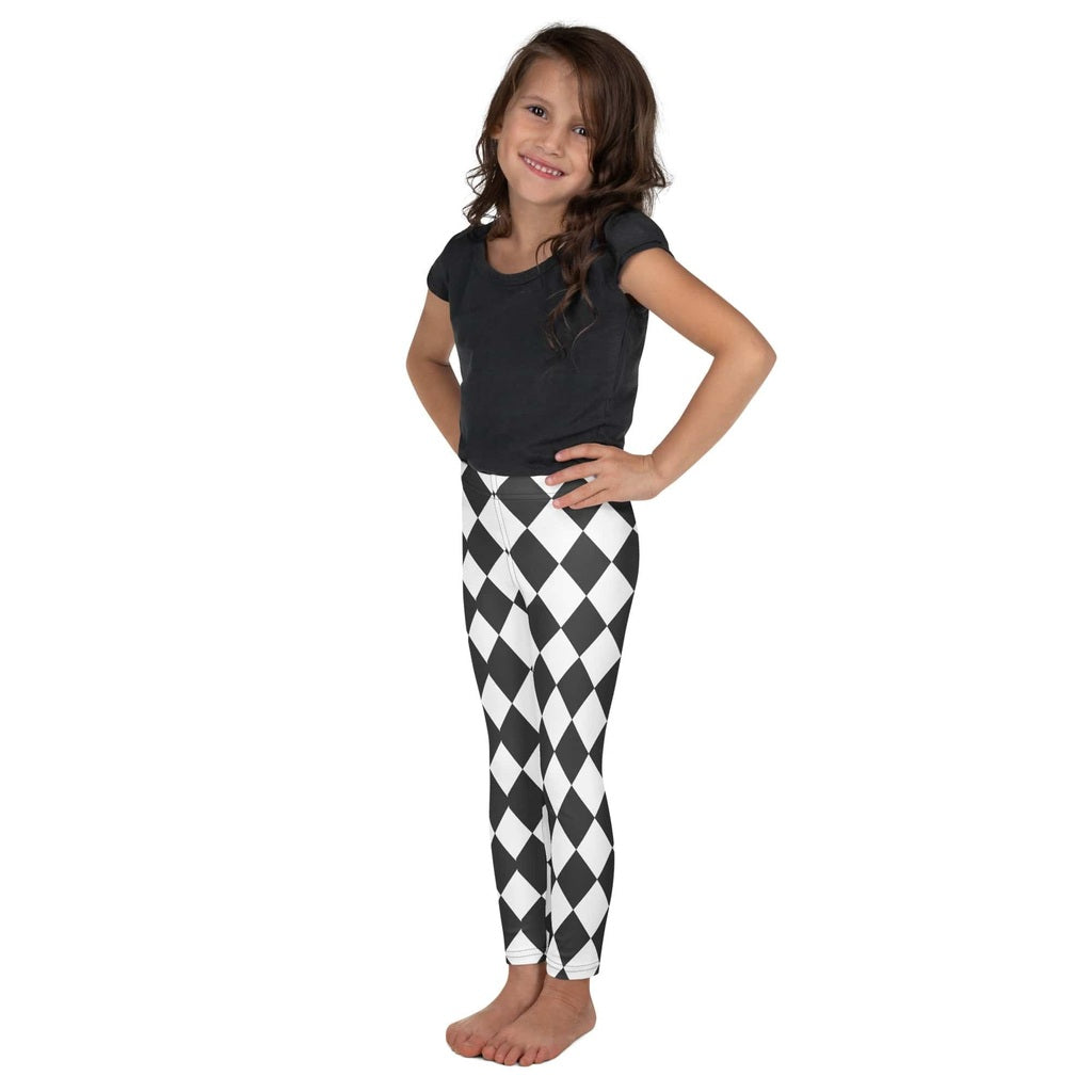 Black & White Harlequin Kid's Leggings