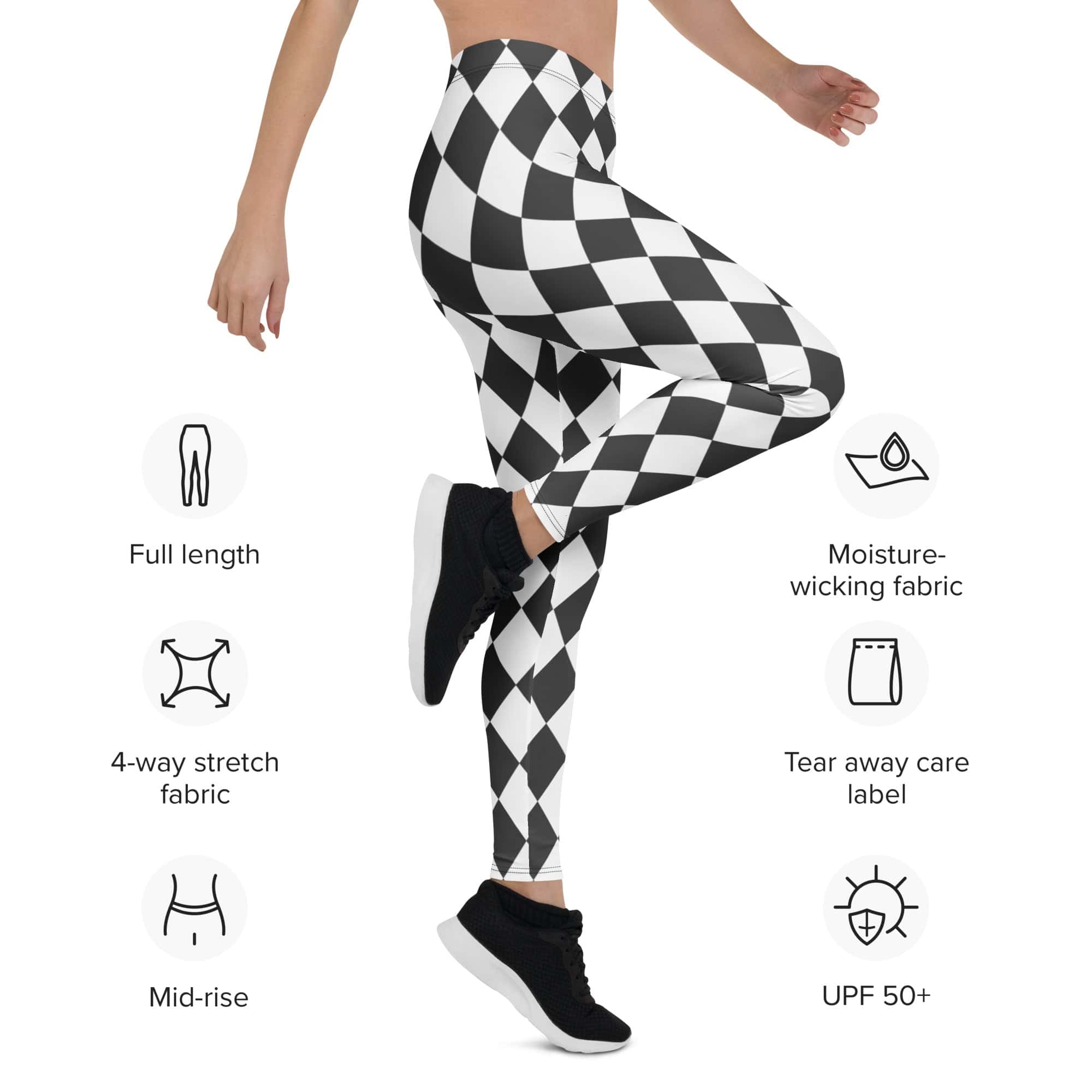 Black & White Harlequin Leggings