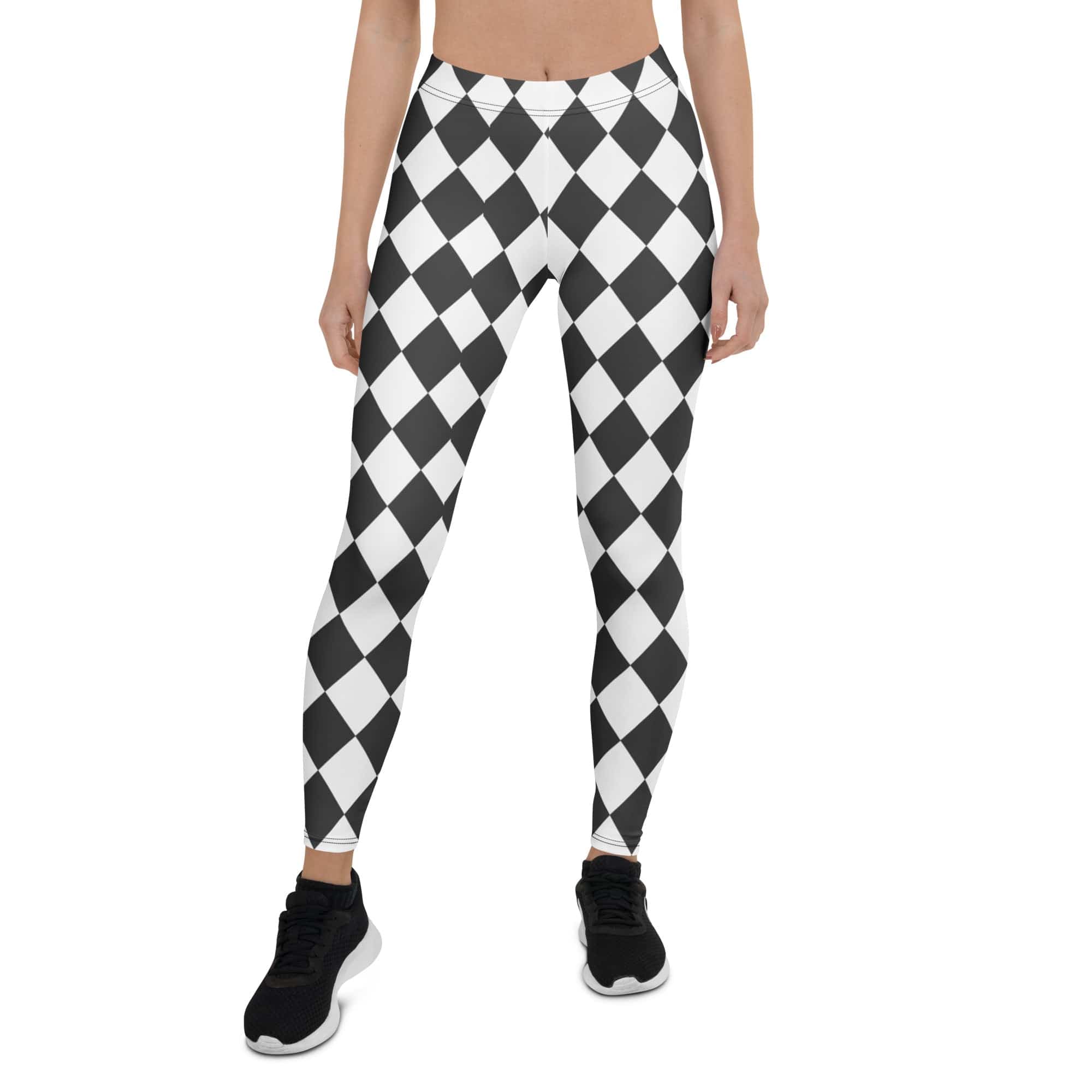 Black & White Harlequin Leggings