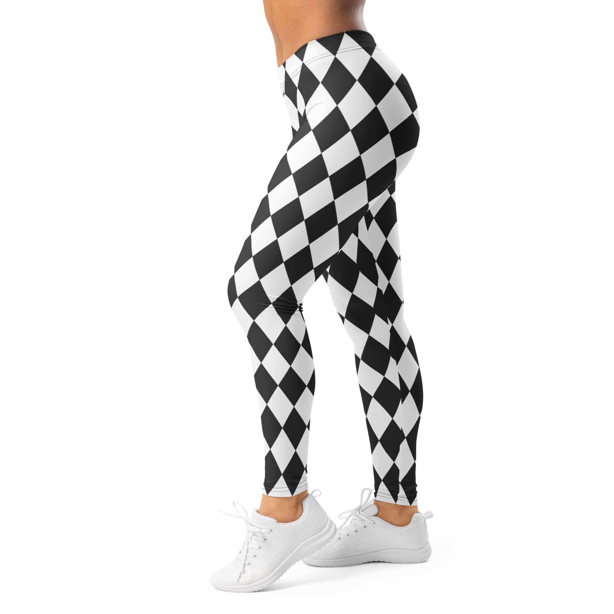 Black & White Harlequin Leggings