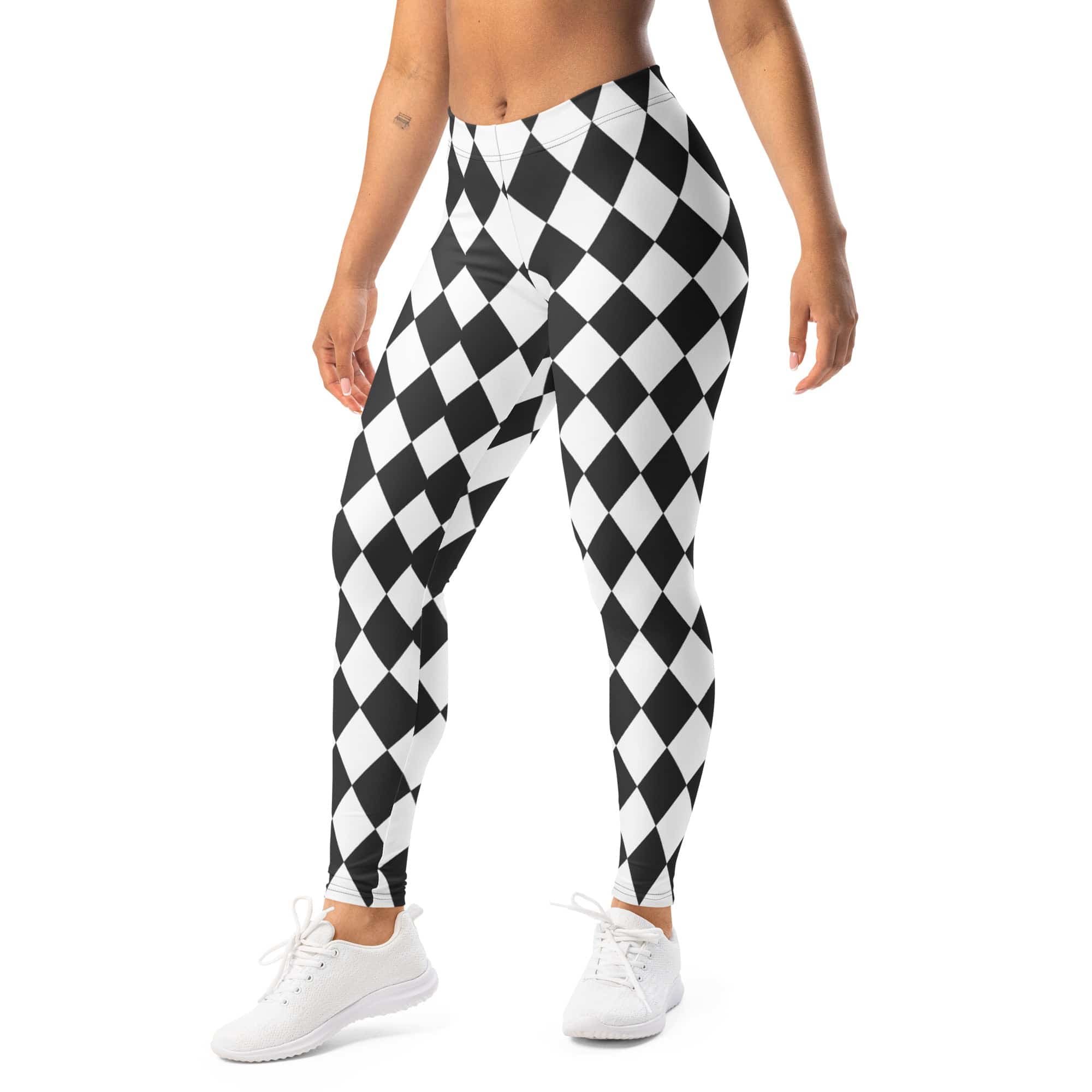 Black & White Harlequin Leggings