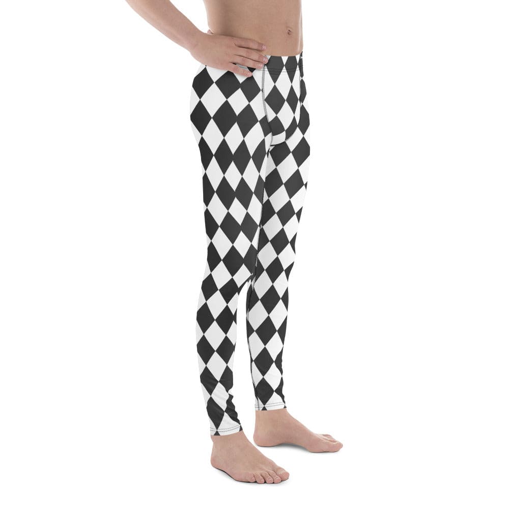 Black & White Harlequin Men's Leggings