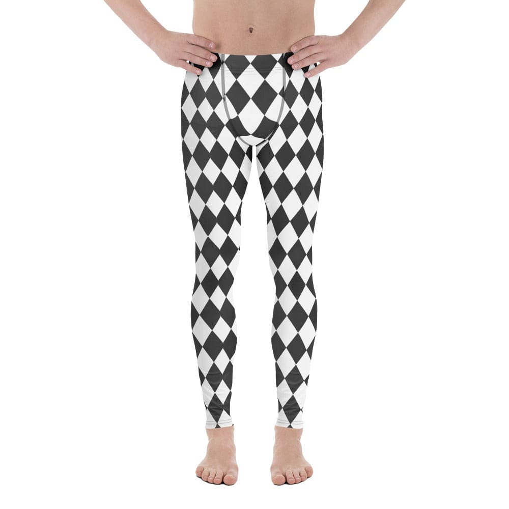 Black & White Harlequin Men's Leggings