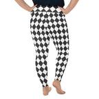 Black & White Harlequin Plus Size Leggings