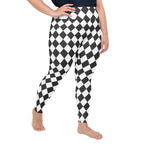 Black & White Harlequin Plus Size Leggings