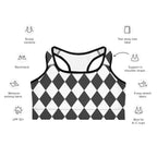 Black & White Harlequin Sports Bra