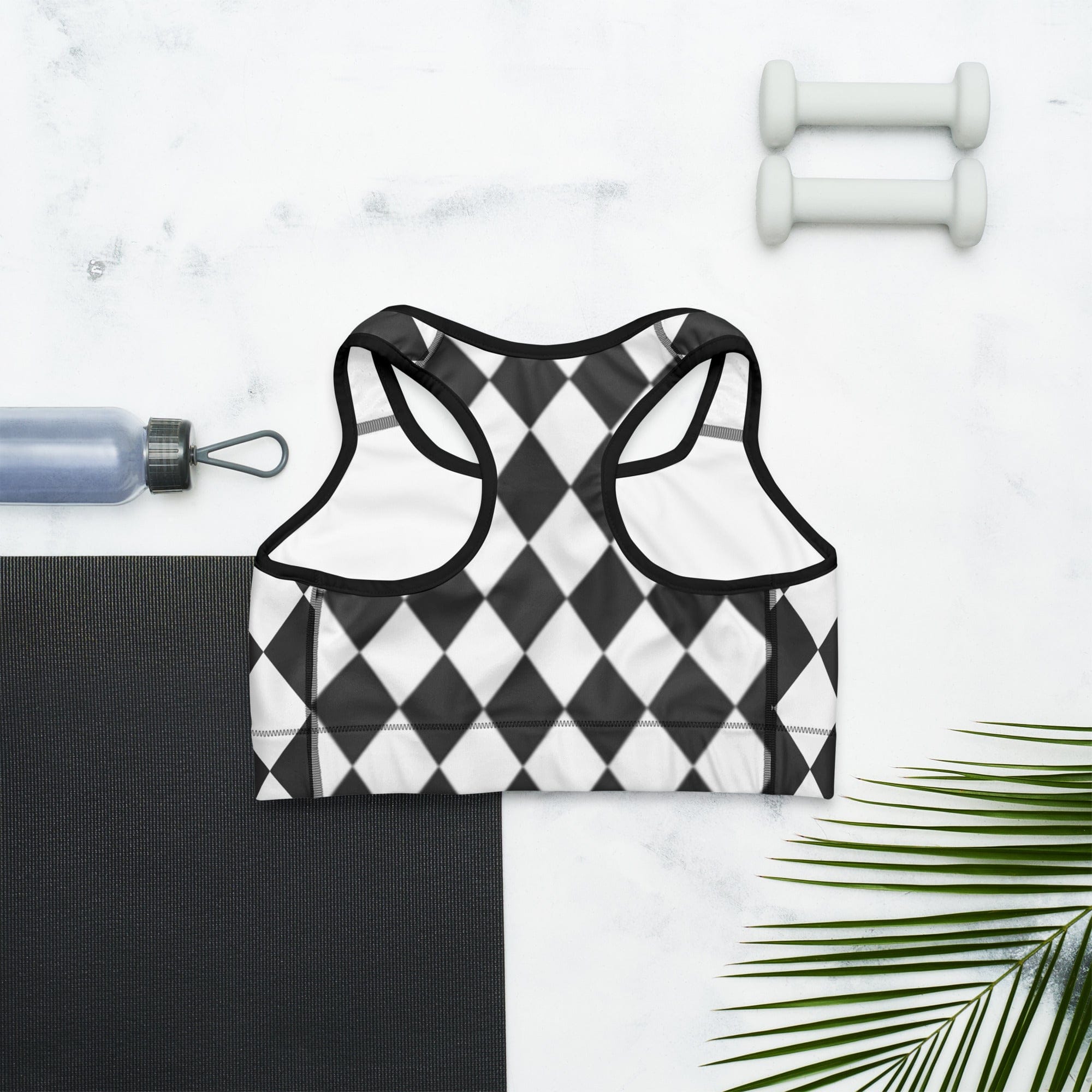 Black & White Harlequin Sports Bra