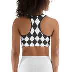 Black & White Harlequin Sports Bra