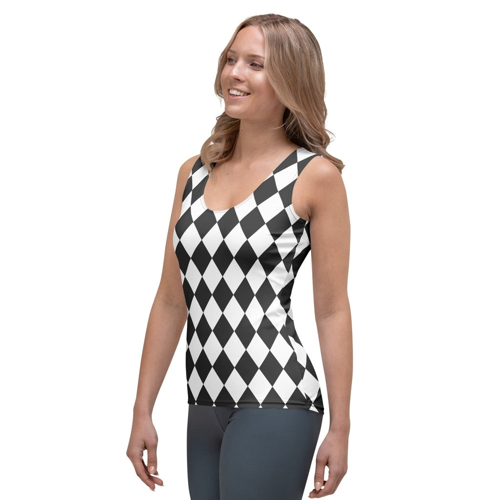 Black & White Harlequin Tank Top