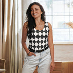 Black & White Harlequin Tank Top