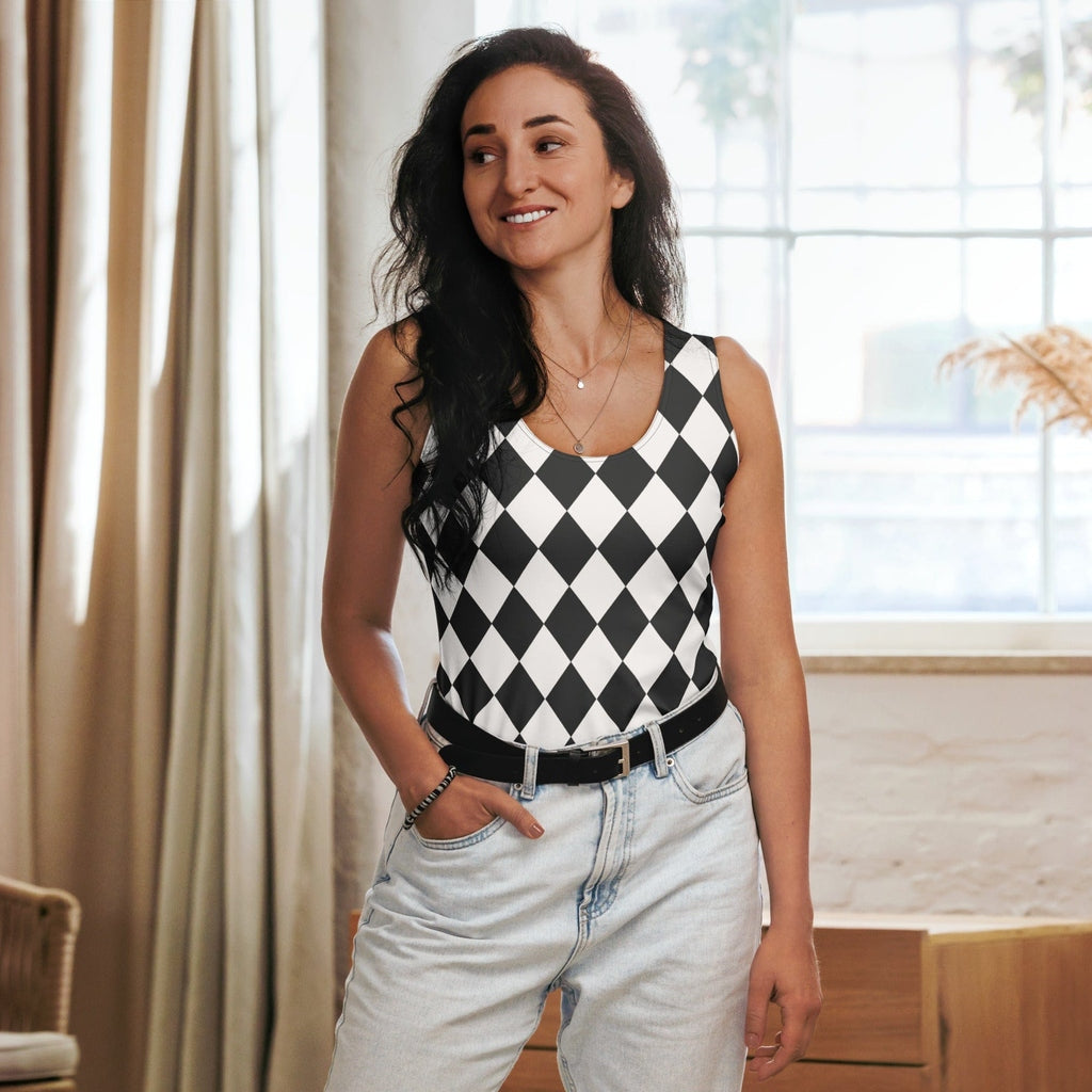 Black & White Harlequin Tank Top