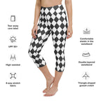 Black & White Harlequin Yoga Capris