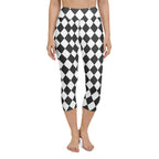 Black & White Harlequin Yoga Capris