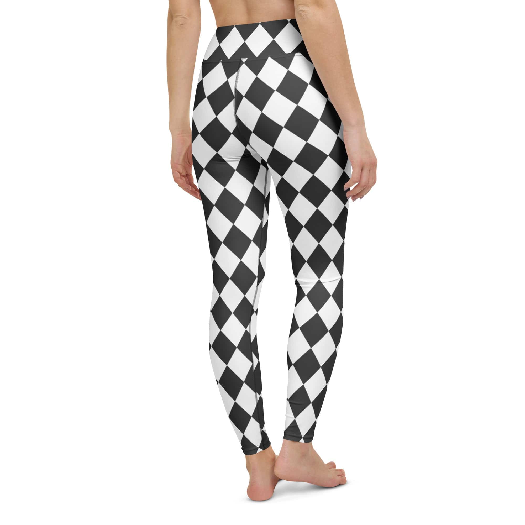 Black & White Harlequin Yoga Leggings