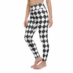Black & White Harlequin Yoga Leggings