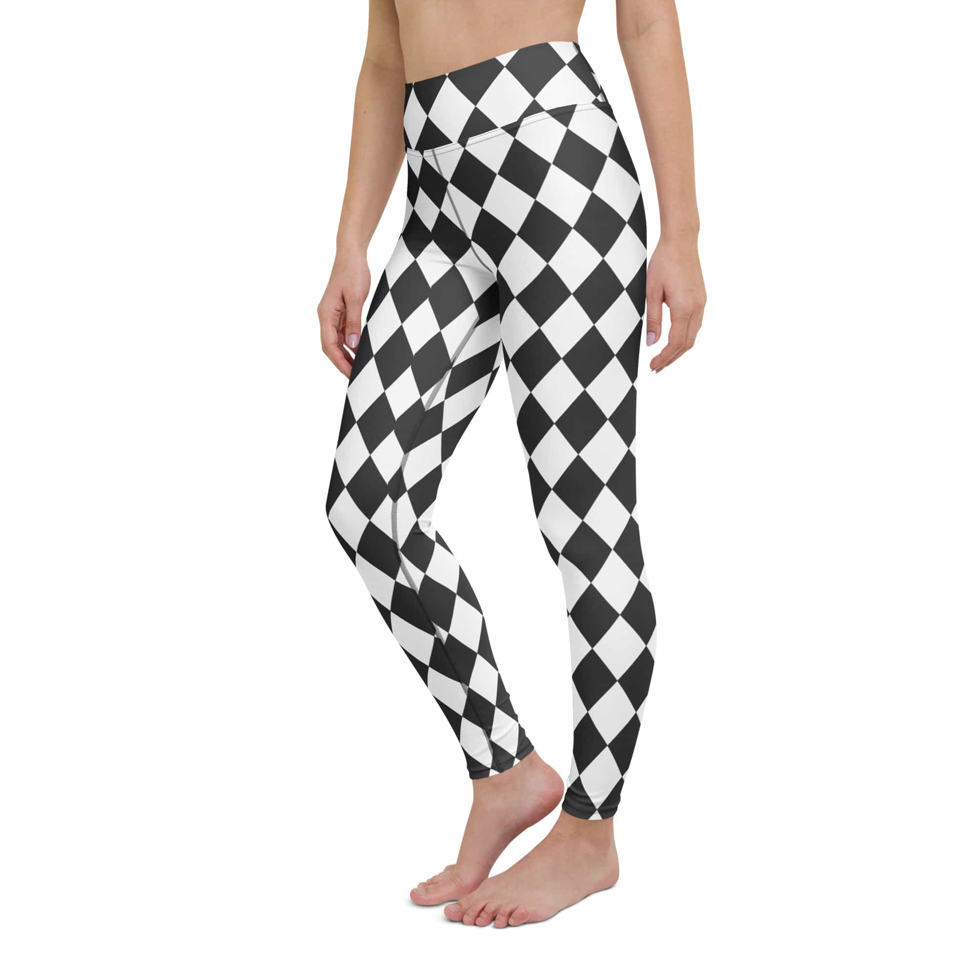 Black & White Harlequin Yoga Leggings