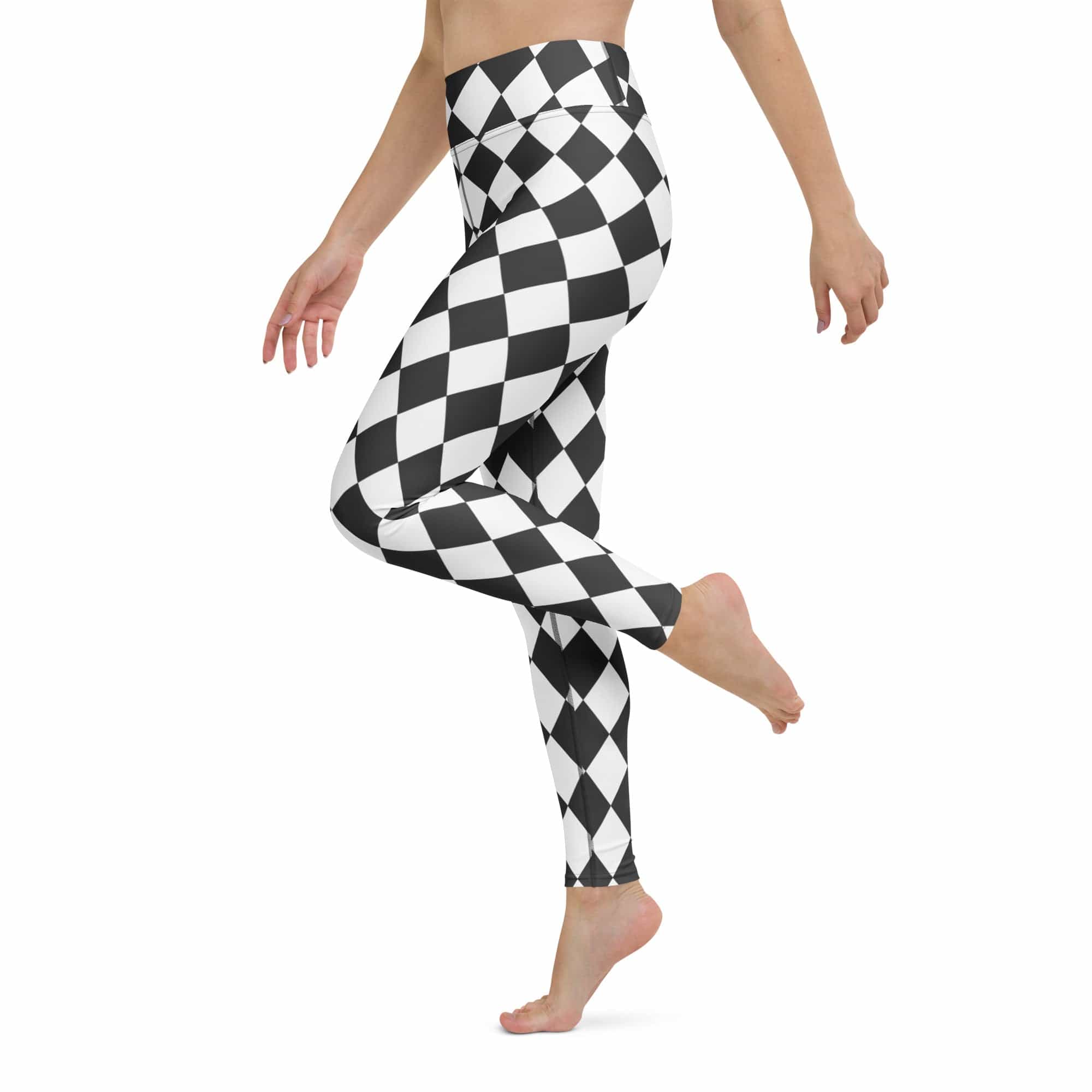 Black & White Harlequin Yoga Leggings