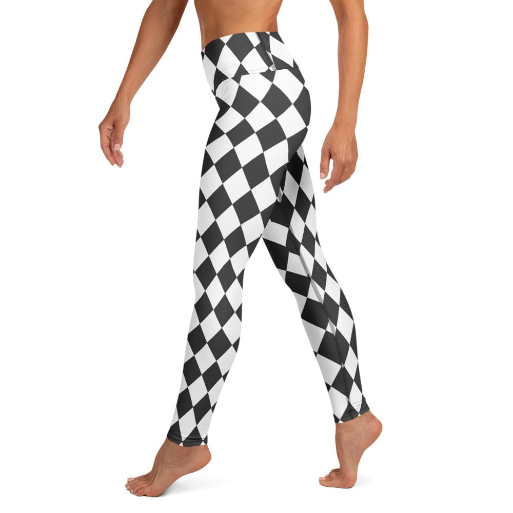 Black & White Harlequin Yoga Leggings