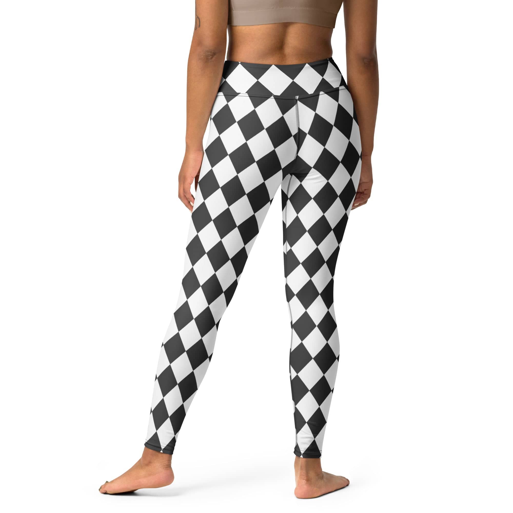 Black & White Harlequin Yoga Leggings