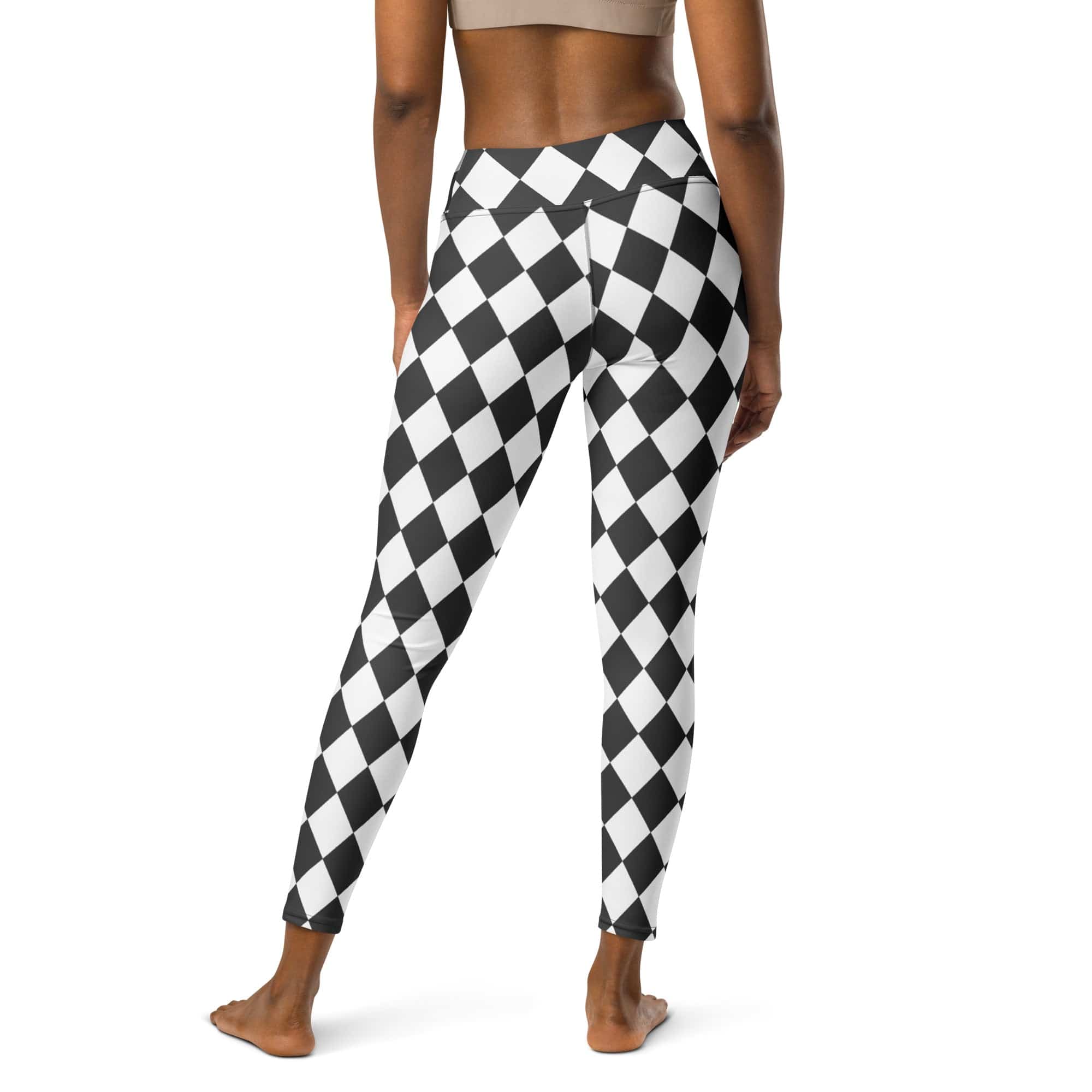 Black & White Harlequin Yoga Leggings