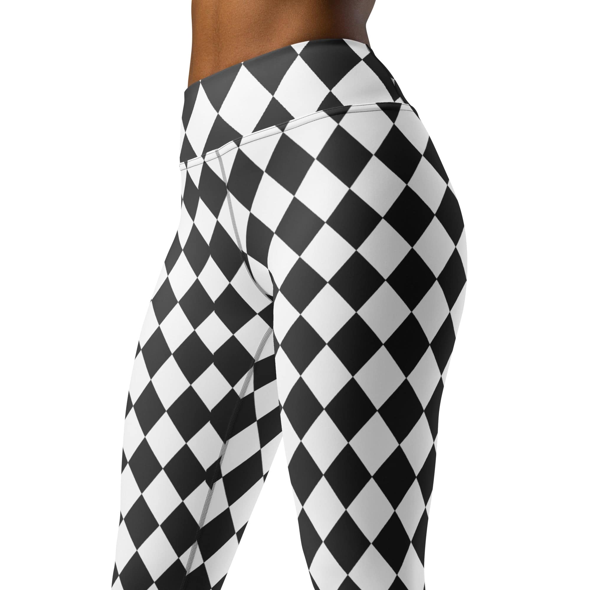 Black & White Harlequin Yoga Leggings