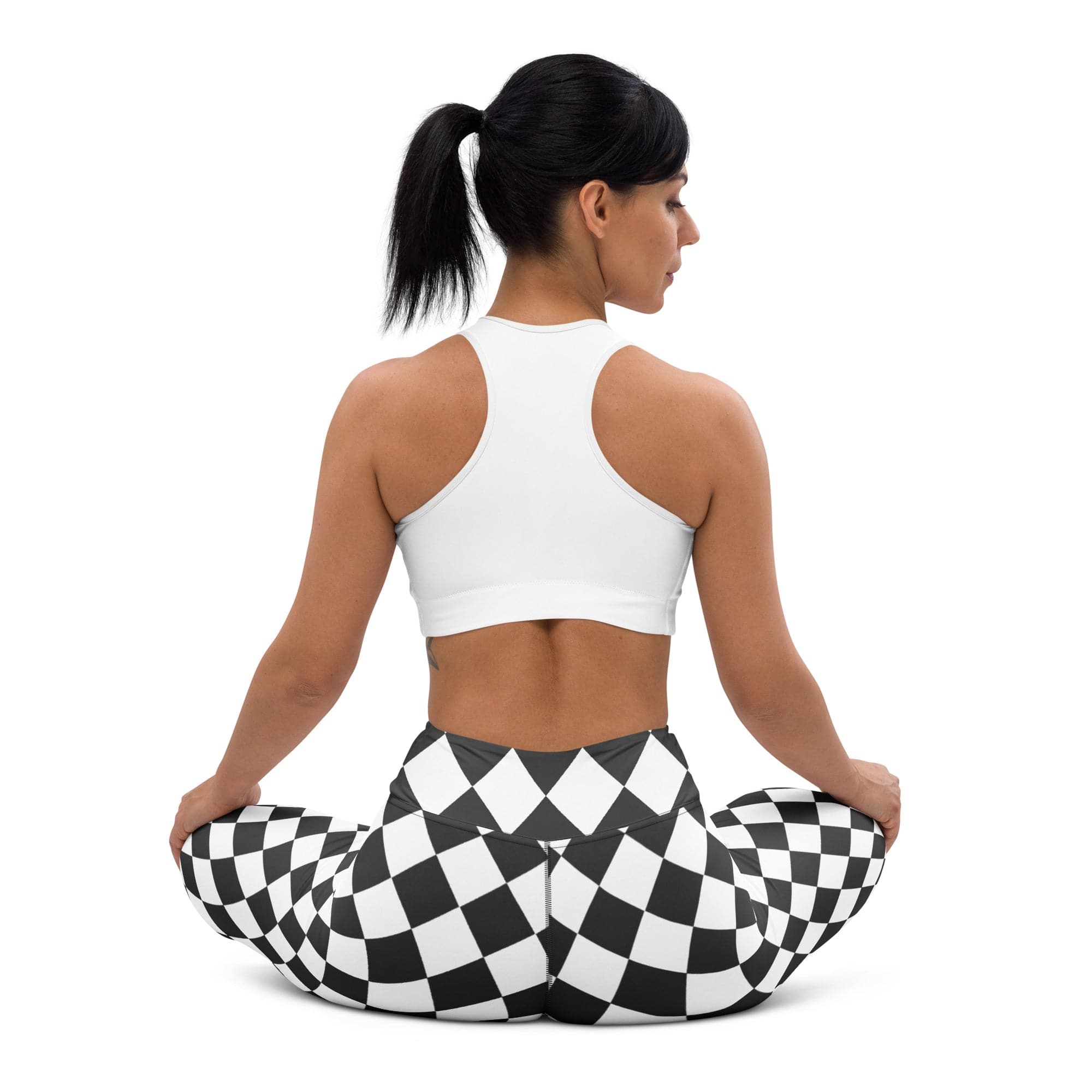 Black & White Harlequin Yoga Leggings