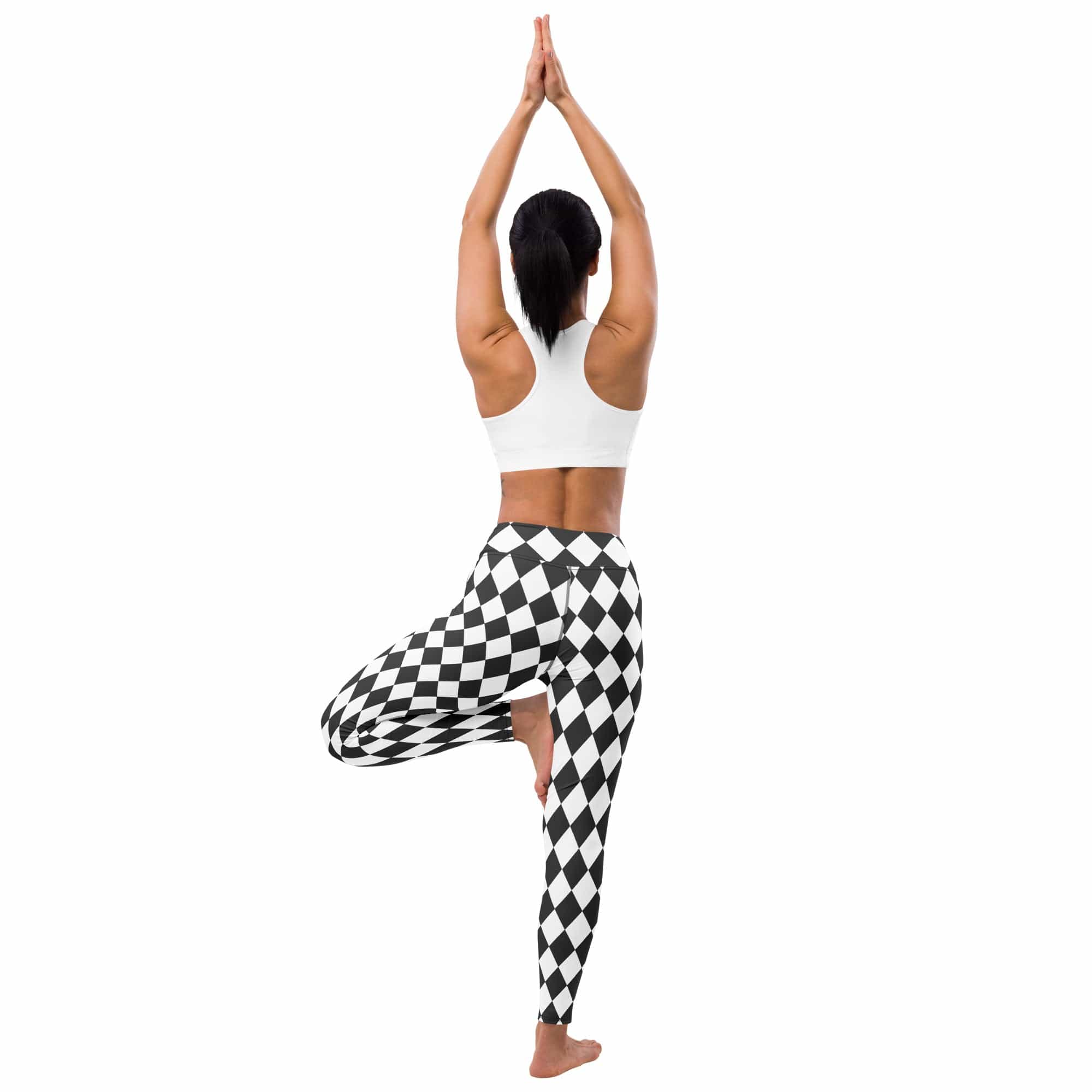 Black & White Harlequin Yoga Leggings