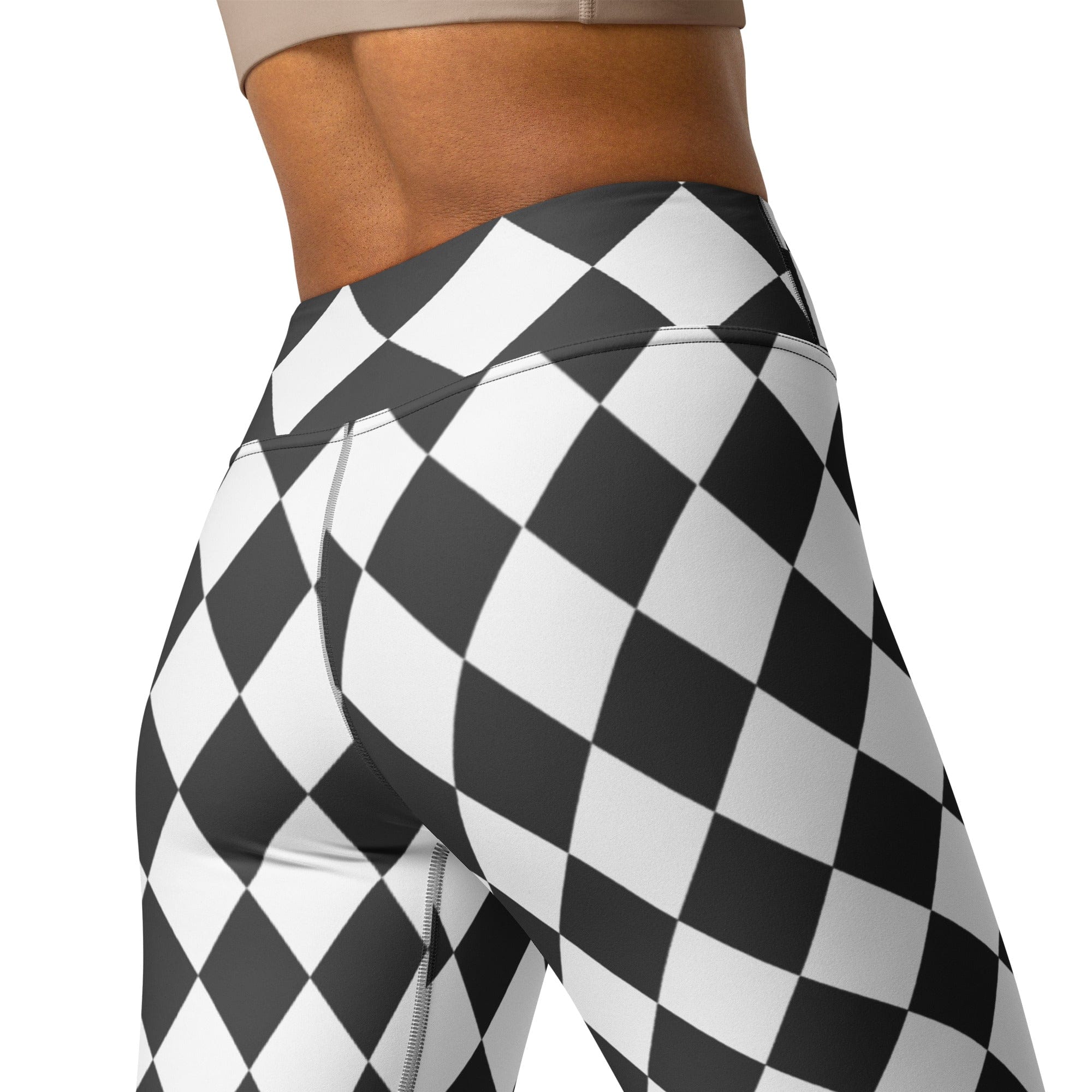 Black & White Harlequin Yoga Leggings