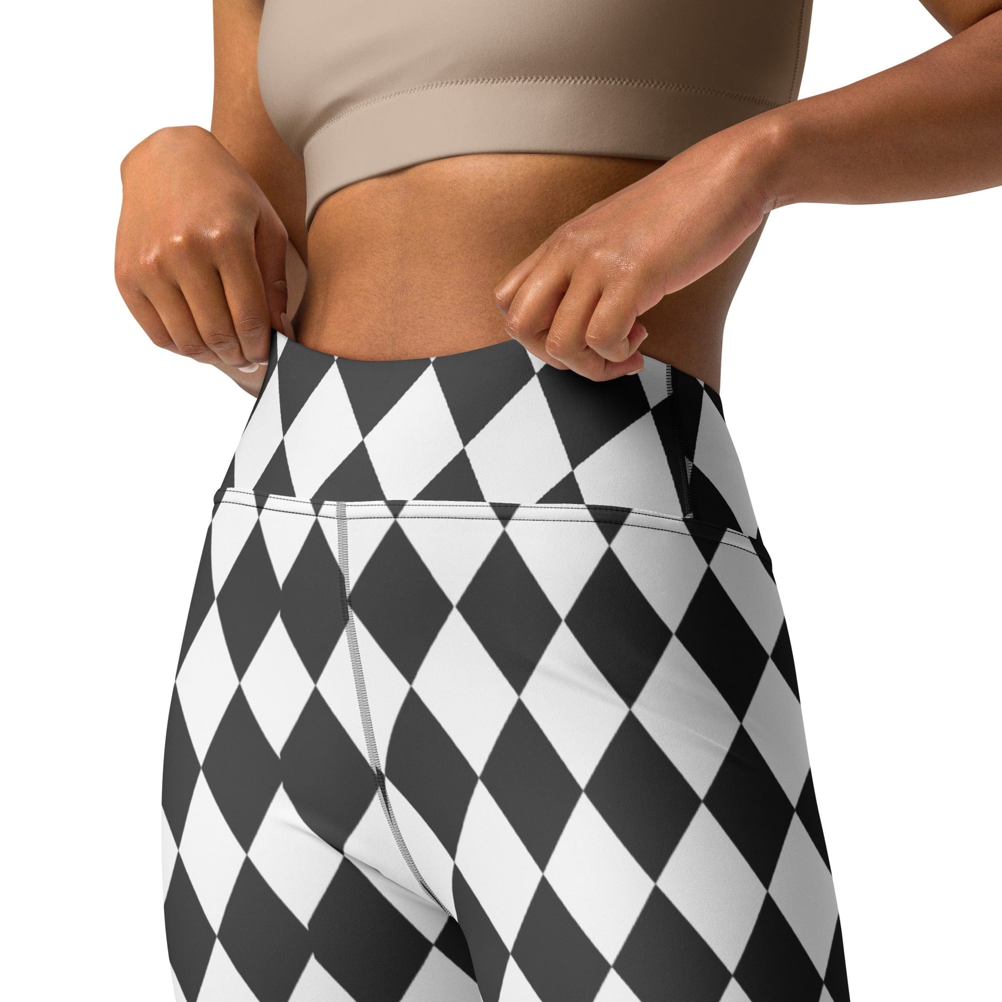 Black & White Harlequin Yoga Leggings