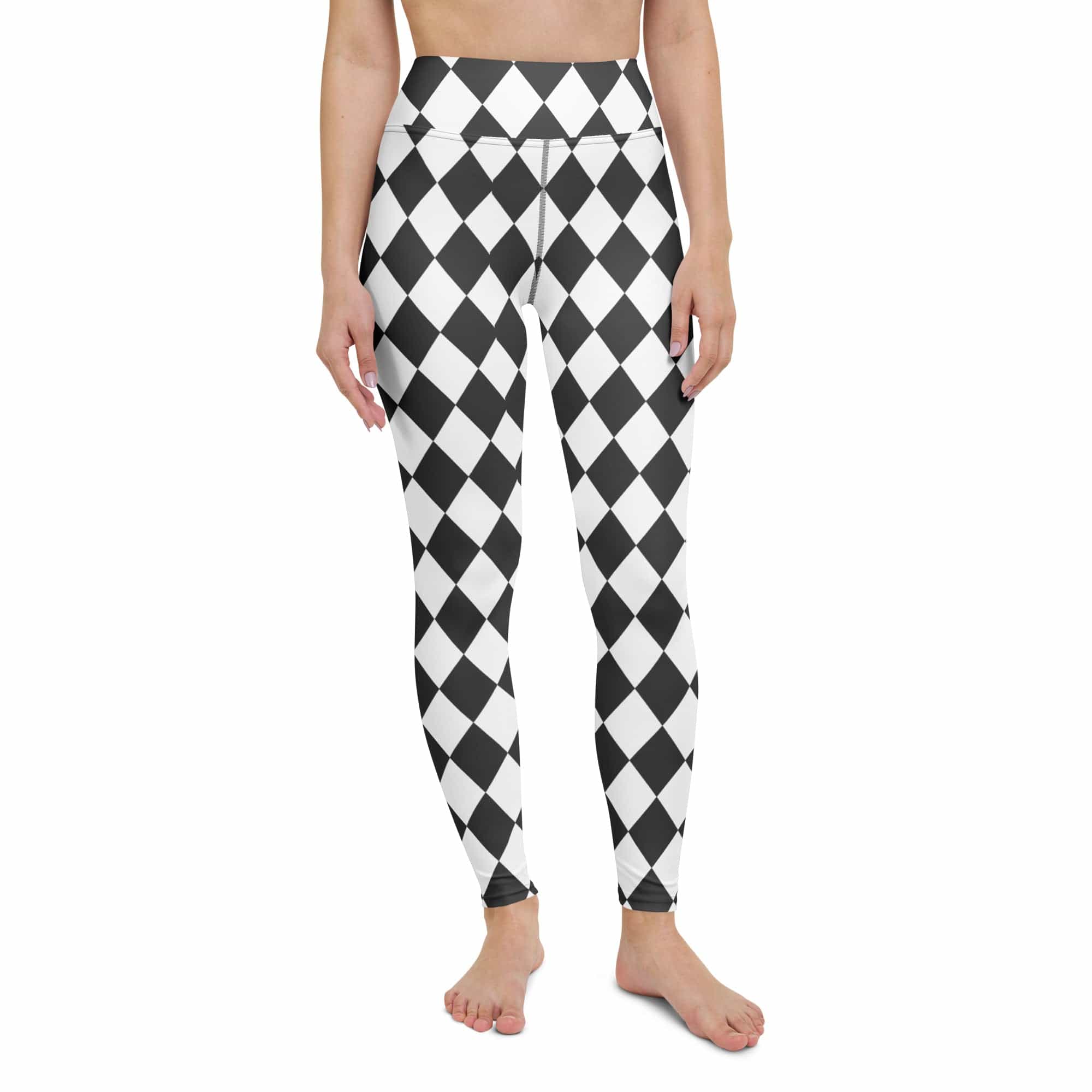 Black & White Harlequin Yoga Leggings
