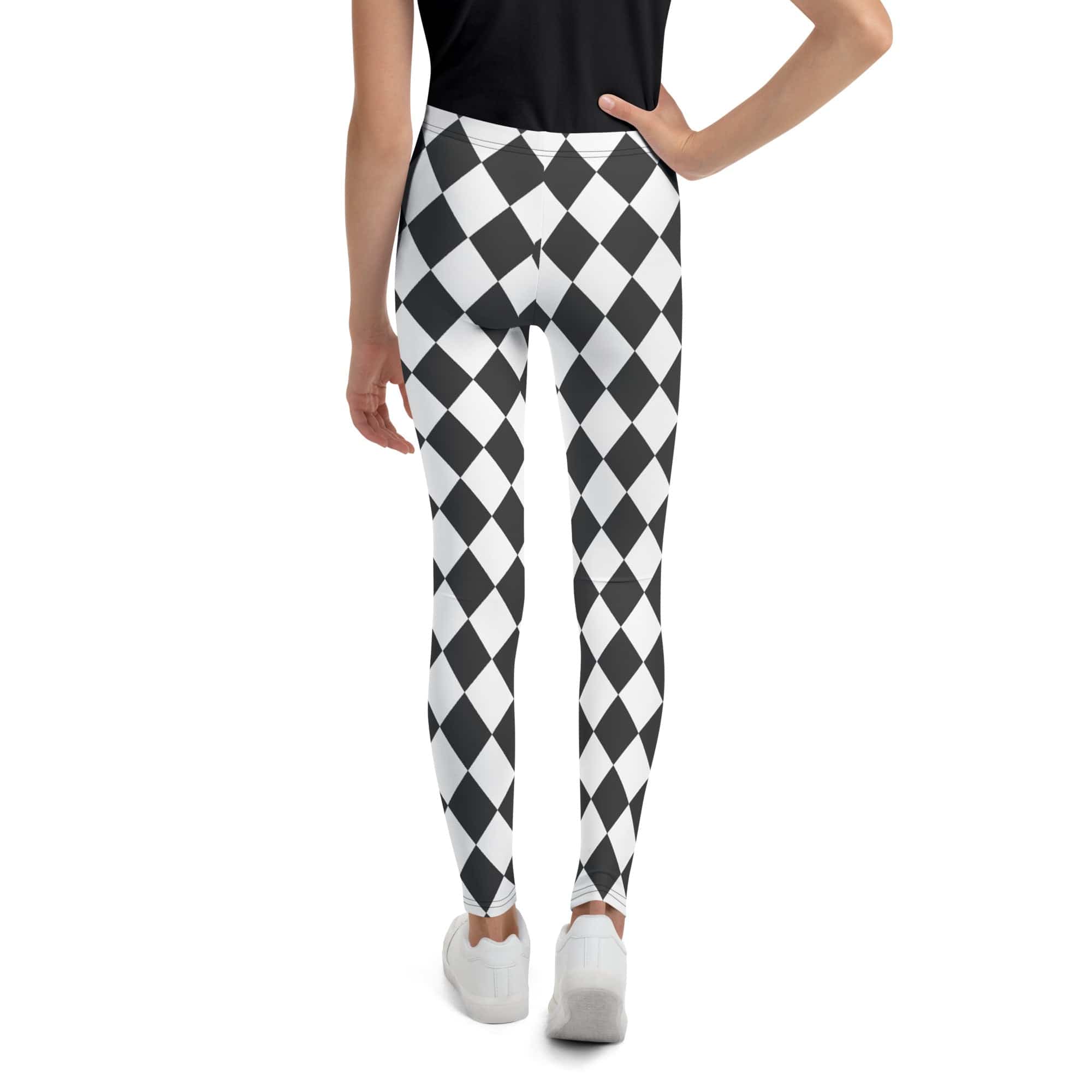 Black & White Harlequin Youth Leggings