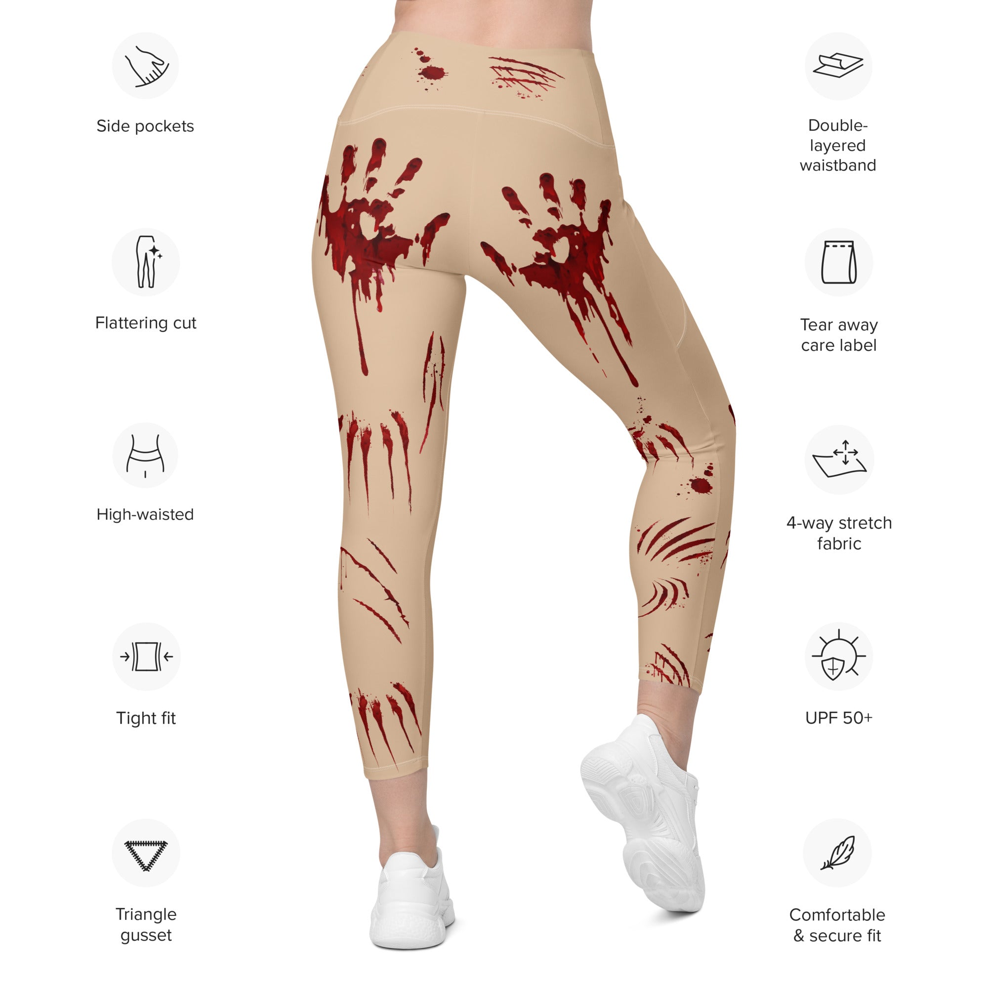 Bloody Halloween Leggings With Pockets