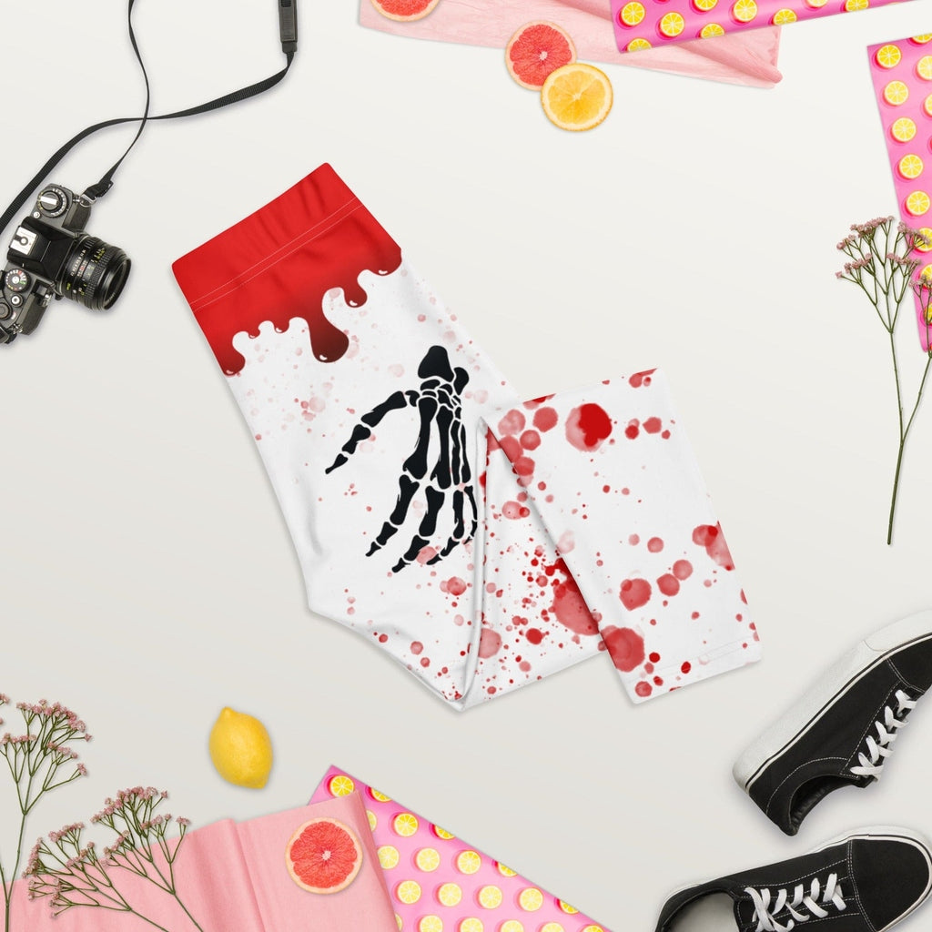 Bloody Skeleton Hands Capris