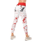 Bloody Skeleton Hands Halloween Leggings