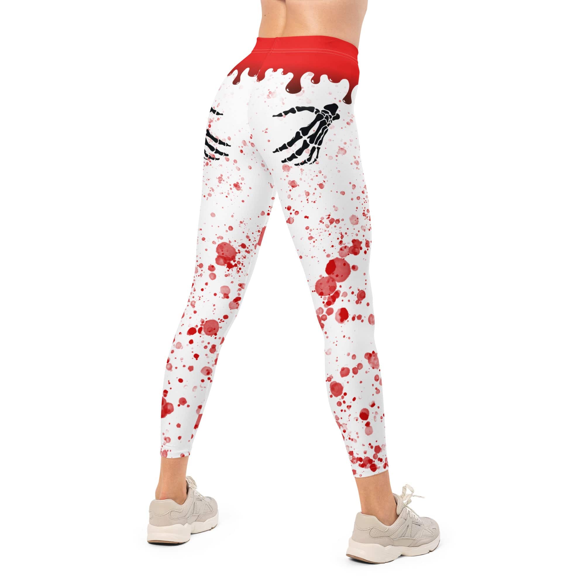 Bloody Skeleton Hands Halloween Leggings