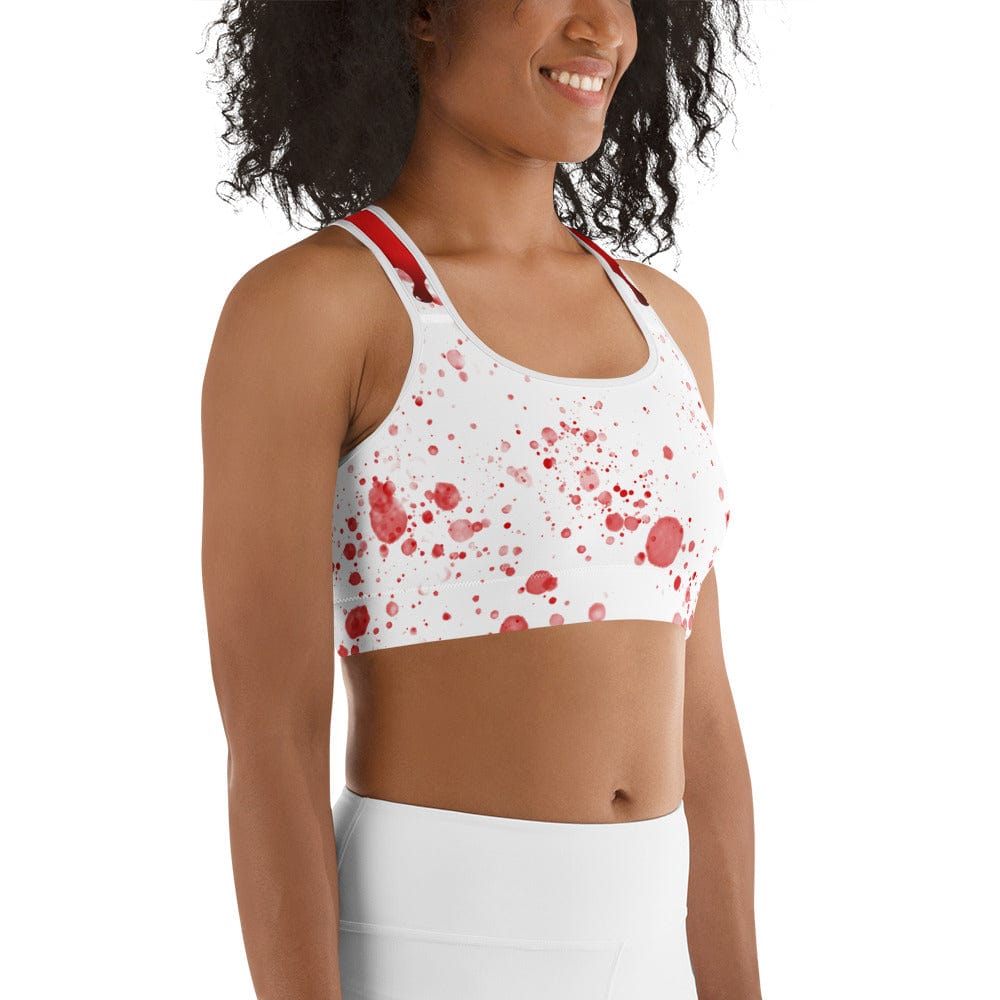 Bloody Skeleton Hands Sports Bra