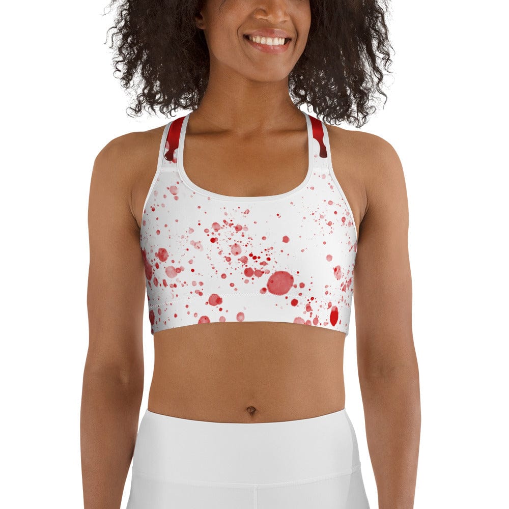 Bloody Skeleton Hands Sports Bra