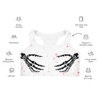 Bloody Skeleton Hands Sports Bra