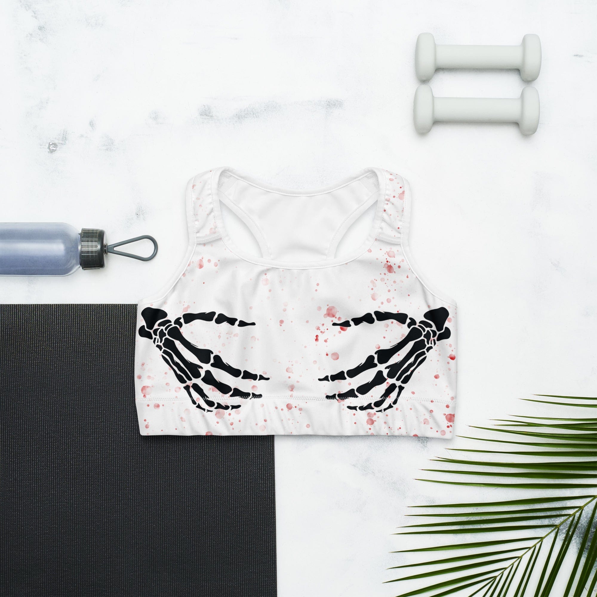 Bloody Skeleton Hands Sports Bra