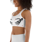 Bloody Skeleton Hands Sports Bra