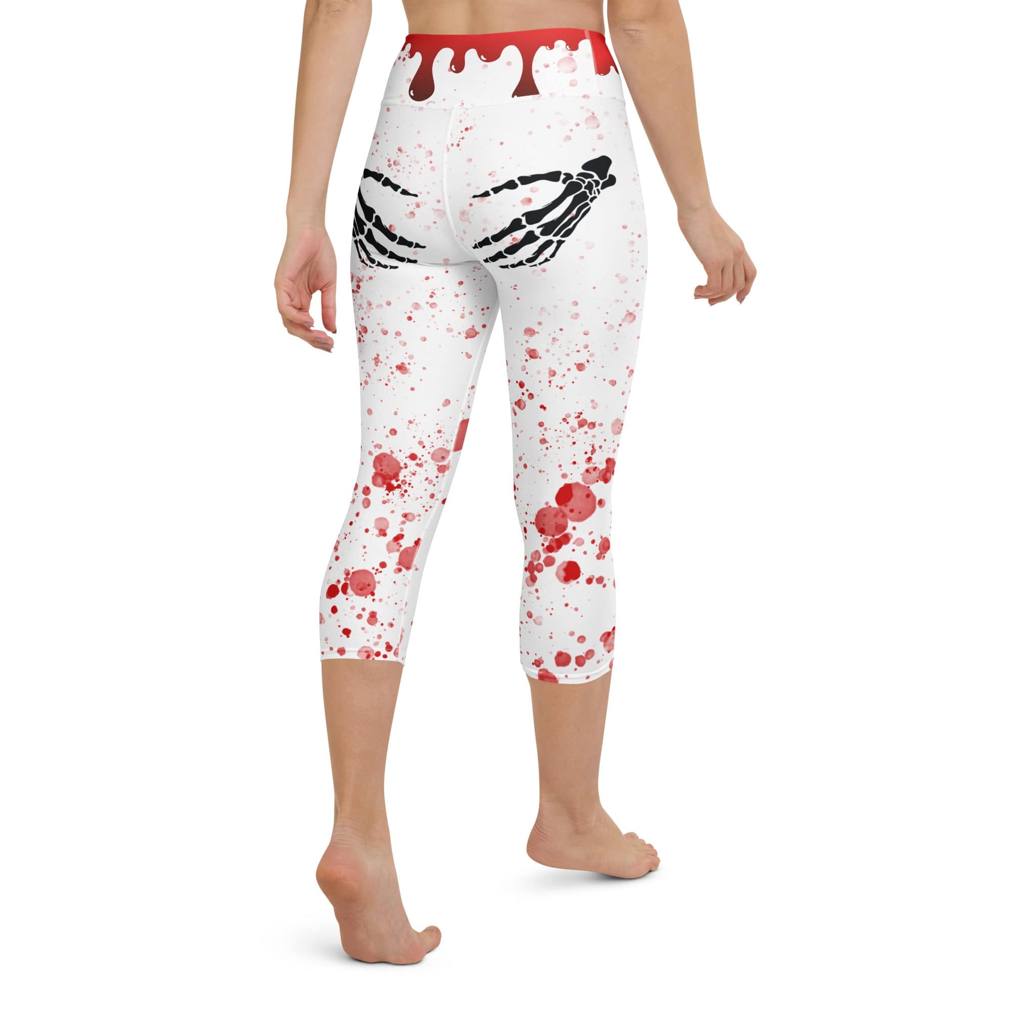 Bloody Skeleton Hands Yoga Capris
