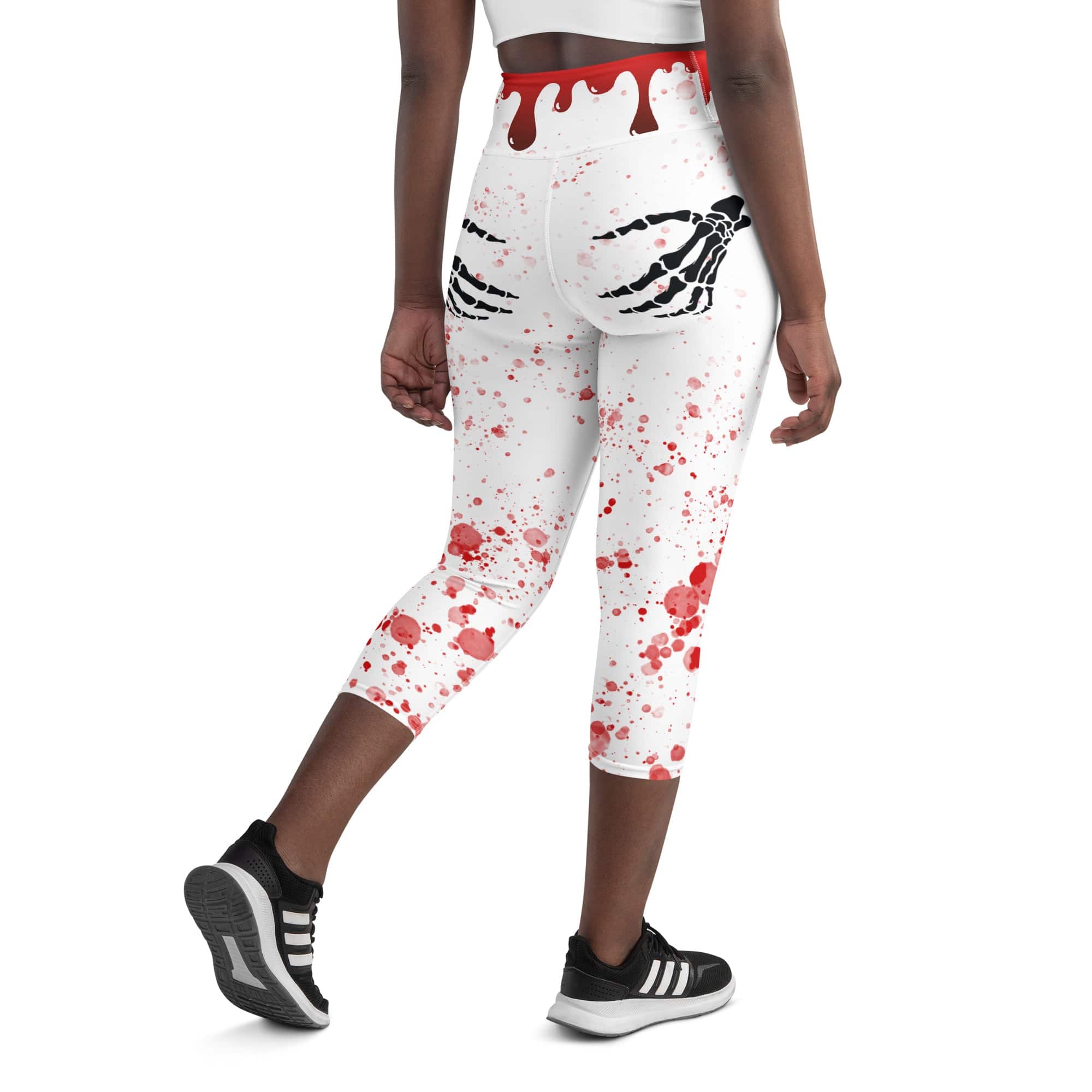 Bloody Skeleton Hands Yoga Capris