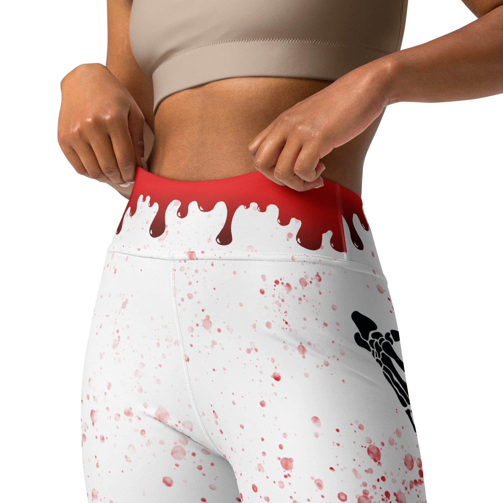 Bloody Skeleton Hands Yoga Leggings