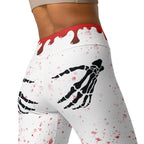Bloody Skeleton Hands Yoga Leggings